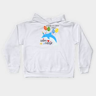 Happy Easter 2022 Delphine Unicorn Kids Hoodie